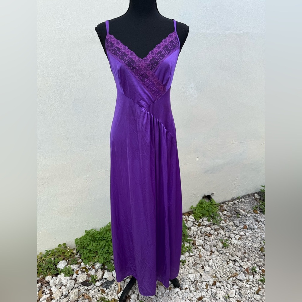 Vintage Undercover Wear Purple Lace Slip Dress Size S